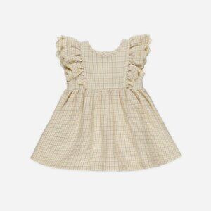 Quincy Mae Alina Dress in Yellow Plaid Size 18-24 months